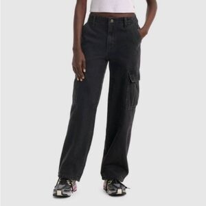 Levi's Women's Mid-Rise 94's BaggyStraight Leg Cargo Jeans - Open Mind Cargo 29